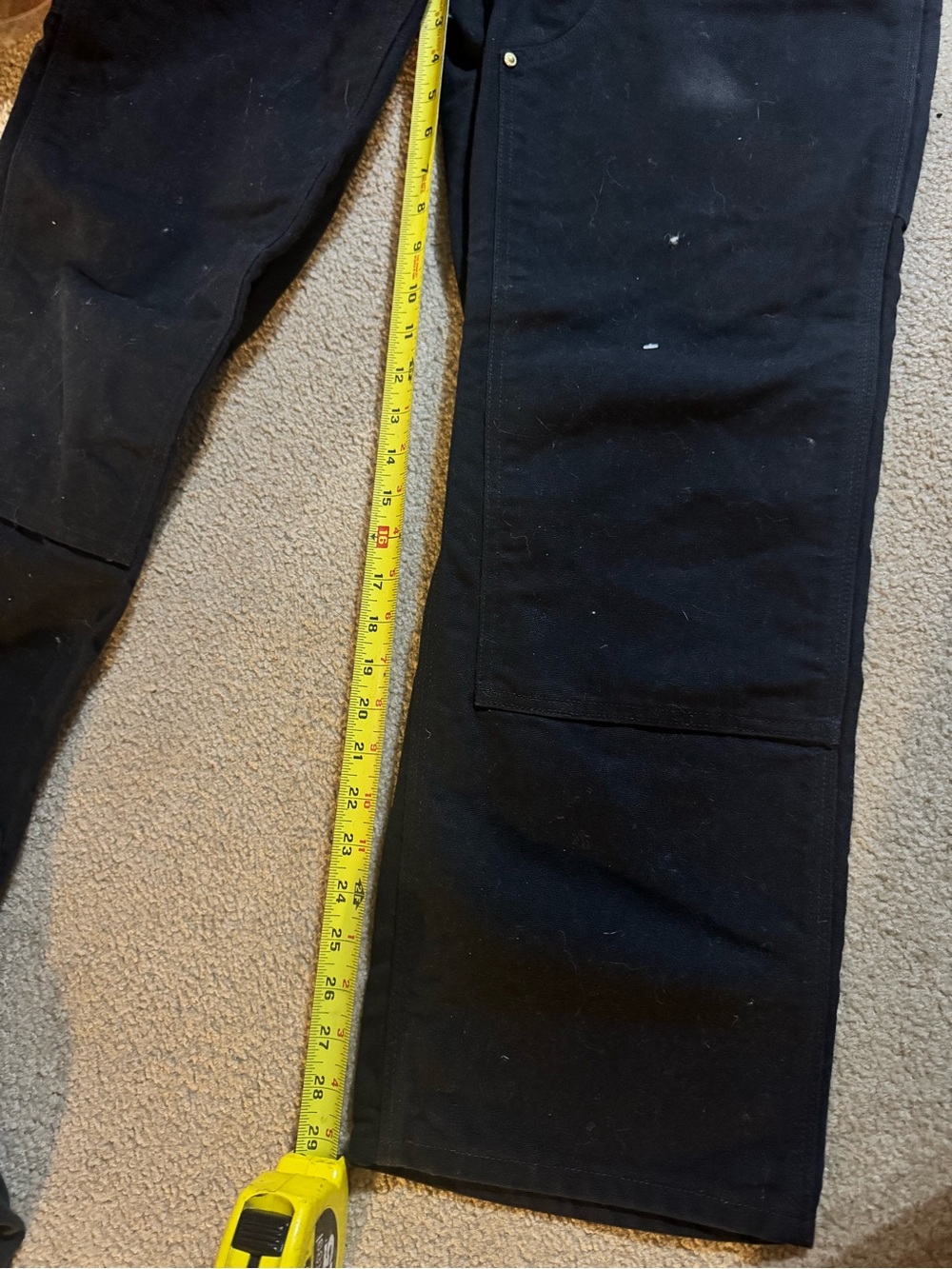 Carhartt Loose Fit B01 Firm Duck Double-Front Utility Work Pant Black - Picture 6 of 7